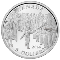 2014 Canada $3 "Wait for Me, Daddy" Fine Silver (No Tax)