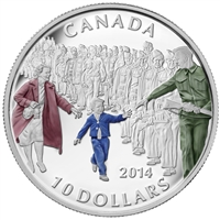 2014 Canada $10 "Wait for Me, Daddy" Fine Silver Coloured (No Tax)