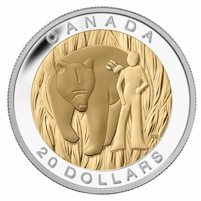 2014 Canada $20 Seven Sacred Teachings - Courage Fine Silver (No Tax)