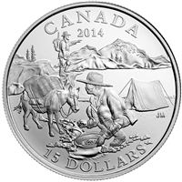 2014 $15 Exploring Canada - The Gold Rush Fine Silver (No Tax)