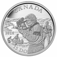 2014 $15 Exploring Canada - Pioneering Mapmakers Fine Silver (No Tax)