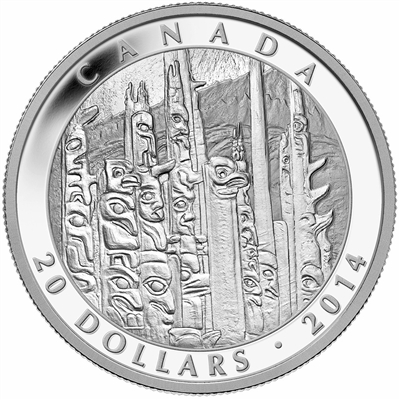 RDC 2014 Canada $20 Celebrating Emily Carr Fine Silver (No Tax) scratched capsule