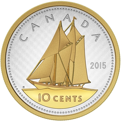 RDC 2015 Canada 5oz 10-cent Big Coin Fine Silver (No Tax) - Impaired