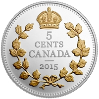 2015 5-cent Legacy of the Canadian Nickel - Crossed Maple Boughs (No Tax)