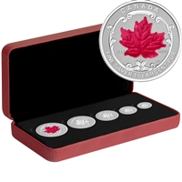 RDC 2015 Canada The Maple Leaf Fine Silver Fractional Set (No Tax) Impaired