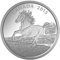 2015 $100 Canadian Horse ($100 for $100) Fine Silver (TAX Exempt)