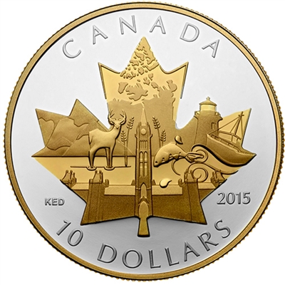 2015 Canada $10 Celebrating Canada Fine Silver (No Tax)
