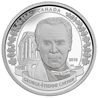 2015 Canada $20 George-Etienne Cartier Fine Silver (TAX Exempt) 142691