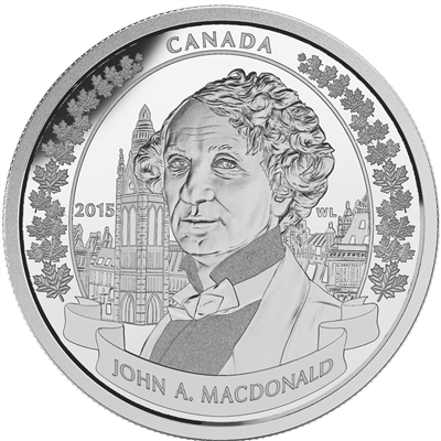 RDC 2015 Canada $20 Sir John A. MacDonald Fine Silver (No Tax) scratched capsule