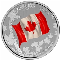 2015 Canada $25 for $25 Canadian Flag (#1) Fine Silver (No Tax)