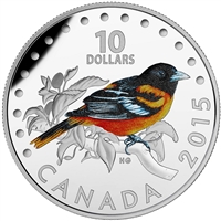 2015 Canada $10 Colourful Songbirds - Baltimore Oriole (TAX Exempt)