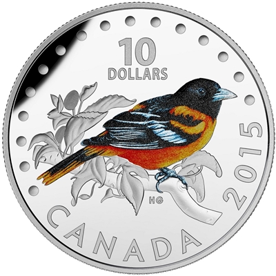 2015 Canada $10 Colourful Songbirds - Baltimore Oriole (TAX Exempt)