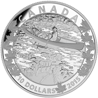 2015 $10 Canoe Across Canada - Mirror, Mirror Fine Silver (No Tax)