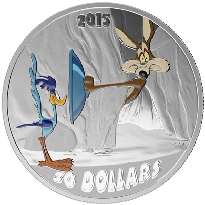 2015 Canada $30 Looney Tunes - Fast and Furryous 2oz. Fine Silver (No Tax)