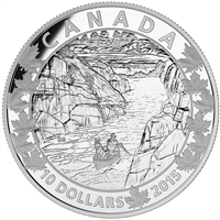2015 $10 Canoe Across Canada - Exquisite Ending Fine Silver (No Tax)