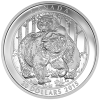 2015 Canada $20 Grizzly Bear - Togetherness Fine Silver (No Tax)