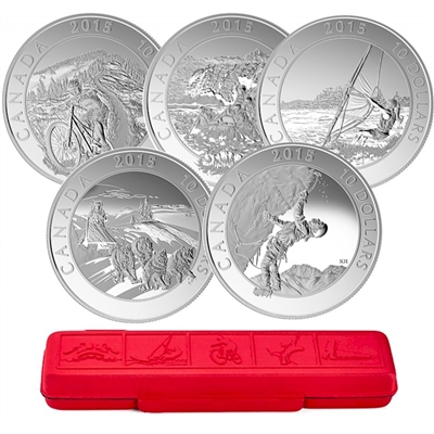 2015 $10 Adventure Canada 5-coin Set in Special Display Box (NO TAX)