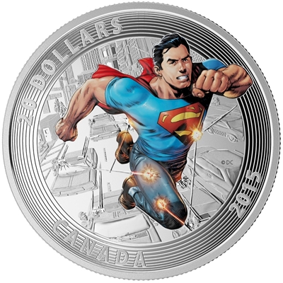 RDC 2015 Canada $20 Iconic Superman: Action Comics #1 (2011) Silver (No Tax) Scuffed