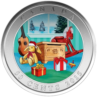 2015 Canada 50-cent Holiday Toy Box Lenticular Coin