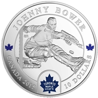 2015 Canada $10 Goalies: Johnny Bower Fine Silver (TAX Exempt)