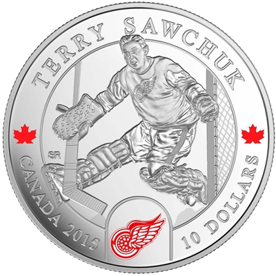 RDC 2015 Canada $10 Goalies: Terry Sawchuk Fine Silver (No Tax) missing sleeve