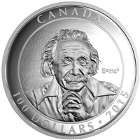 2015 Canada $100 Albert Einstein 10oz. Fine Silver Coin (TAX Exempt)