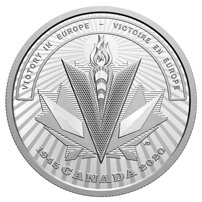 2020 Canada $20 WWII Battlefront Series - Victory in Europe Fine Silver