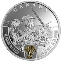 2016 Canada $20 WWI Battlefront - Somme Offensive Fine Silver (No Tax)