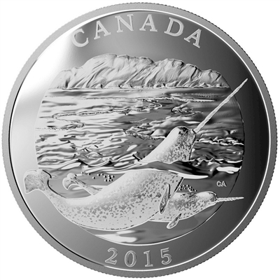 2015 Canada $125 Conservation - The Narwhal Fine Silver (No Tax)