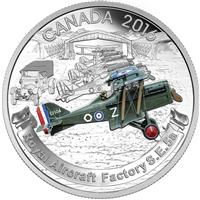 2016 Canada $20 Aircraft of WWI - The Royal Aircraft Factory S.E.5A (No Tax)