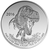 2016 Canada $20 for $20 #19 Tyrannosaurus Rex Fine Silver (No Tax)