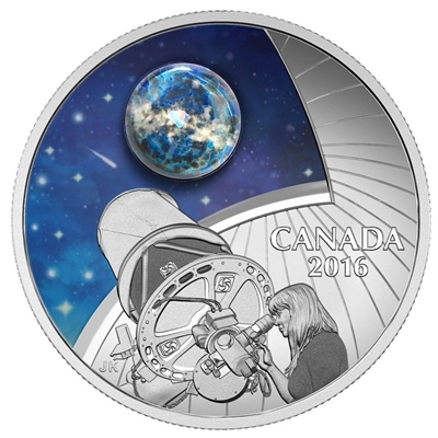 2016 Canada $20 The Universe Glass with Opal Glow-In-Dark Silver Coin
