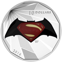 2016 Canada $10 Batman VS Superman Dawn of Justice - Logo Silver (No Tax)