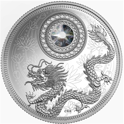 RDC 2016 Canada $5 Birthstones - April Fine Silver Coin (worn sleeve)