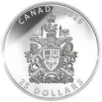 2016 Canada $25 Piedfort - Canadian Coat of Arms Fine Silver (No Tax)