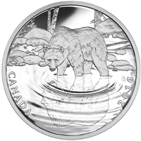 2016 Canada $10 Reflections of Wildlife - Grizzly Bear Silver (No Tax)