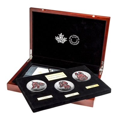 RDC 2016 Canada 5oz Mythical Realms of the Haida 3-coin Set (No Tax) Impaired