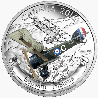 2016 Canada $20 Aircraft of WWI - The Sopwith Triplane (TAX Exempt)