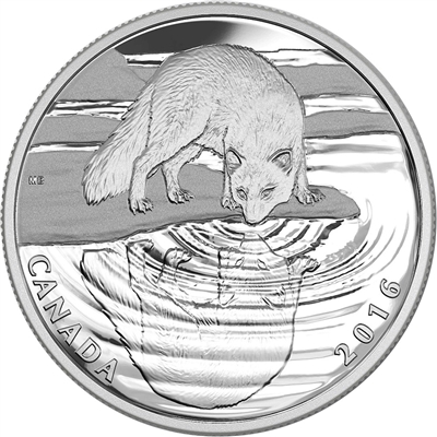 2016 Canada $10 Reflections of Wildlife - Arctic Fox Silver (No Tax)