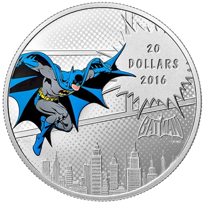2016 Canada $20 DC Comics Originals - The Dark Knight Silver (No Tax)