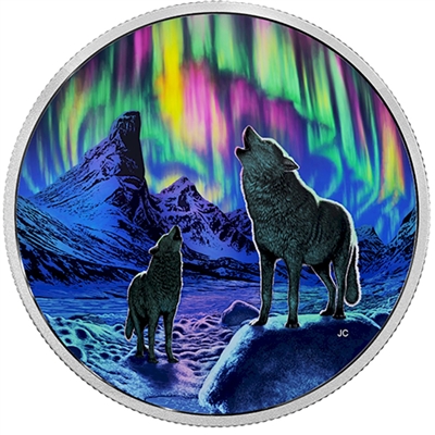 2016 Canada $30 Northern Lights In The Moonlight Fine Silver (No Tax)