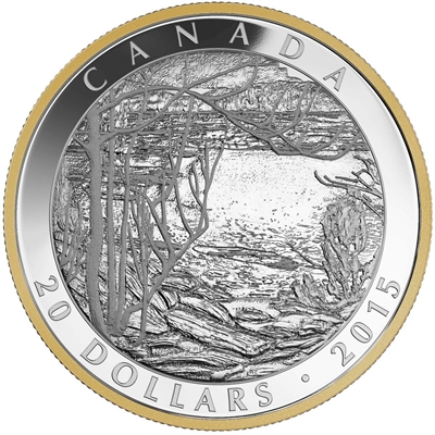 RDC 2015 Canada $20 Tom Thomson - Spring Ice (1916) Fine Silver (No Tax) Impaired