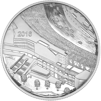 2016 Canada NASCAR - Daytona Rising 1/2oz. Silver Medallion (No Tax)