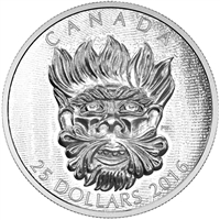 2016 Canada $25 Sculptural Art - Grotesque Wild Green Man (TAX Exempt)