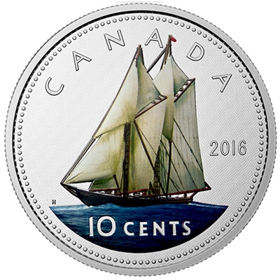 RDC 2016 Canada 10-cent Big Coin 5oz. Fine Silver Coin (No Tax) Scratched Capsule