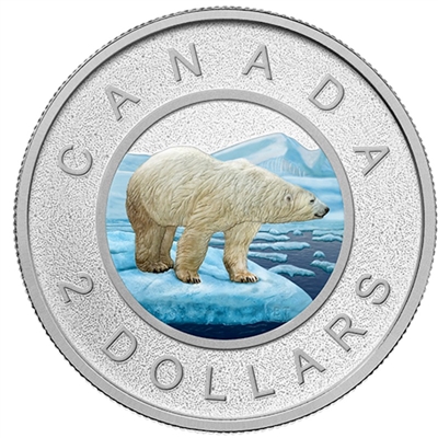 2016 Canada 2-Dollar Coloured Big Coin Fine Silver (No Tax)