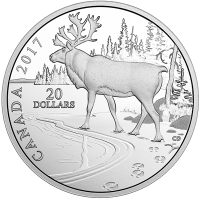 2017 Canada $20 Nature's Impressions - Woodland Caribou (No Tax)