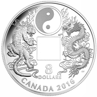 2016 Canada $8 Tiger and Dragon Yin Yang Fine Silver (No Tax)