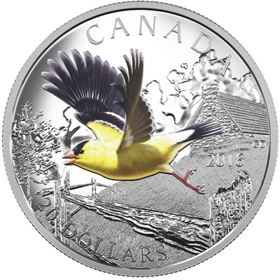 2016 Canada $20 Migratory Birds - The American Goldfinch Fine Silver (No Tax)