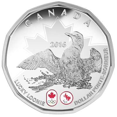 RDC 2016 Canada $1 Lucky Loonie Fine Silver Coin (No Tax) impaired